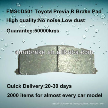 D501 metal Toyota Previa pastillas de freno